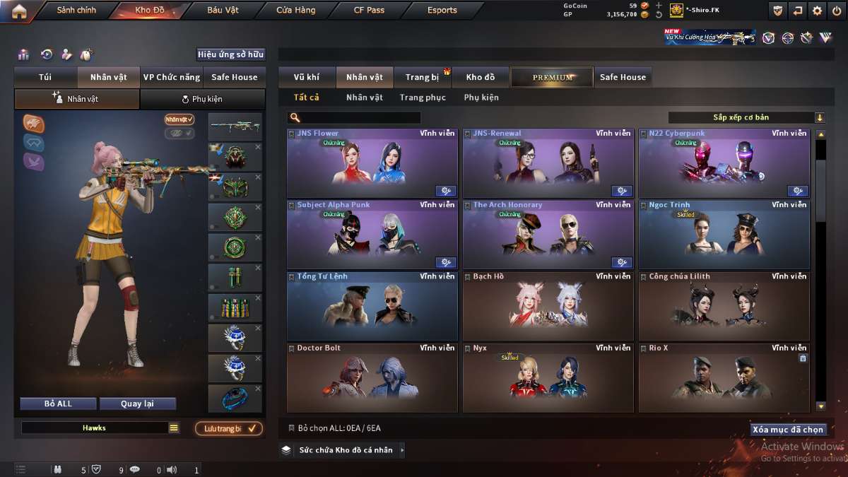shop acc cf uy tin gia re